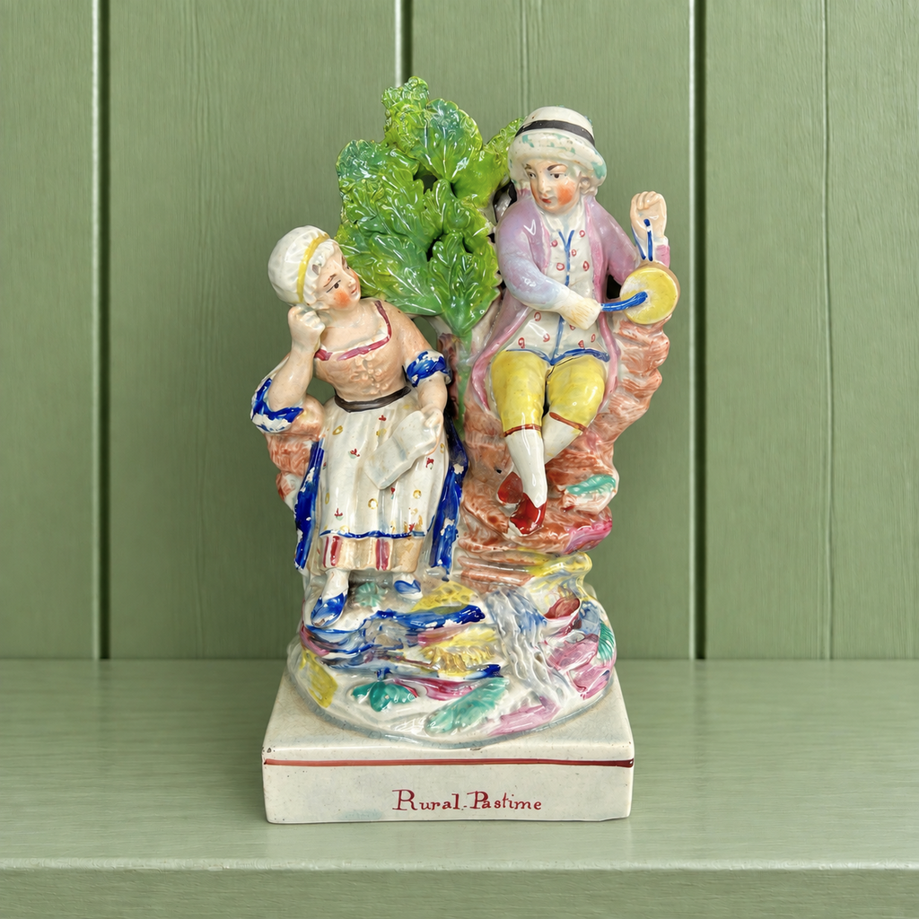 Early 19th Century Staffordshire Figure Rural Pastime Lady Reading Ralph Wood C 1800