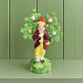 Early 19th Century Staffordshire Figure Piping Shepherd Floral Bocage C 1800