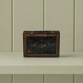 Antique Miniature Toleware Tin Dolls Box For Documents Circa 1890