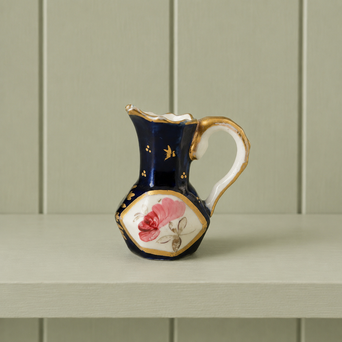 Miniature Dolls Hydra Jug Floral Regency Doll House Circa 1820