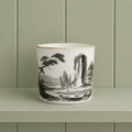 1810 Minton Porcelain Coffee Can English Regency En Grisaille Landscape