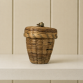 19th Century Sea Grass Thimble Holder Straw Basket Folk Art