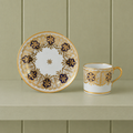 Georgian New Hall Coffee Cup and Saucer Cobalt Blue Gold Gilded C 1805