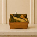 Antique Wooden Music Box Dated 1914 Chromolithograph Young Boy Fully Working