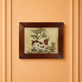 19th Century Dog Needlework On Perforated Paper Punch Paper C 1850