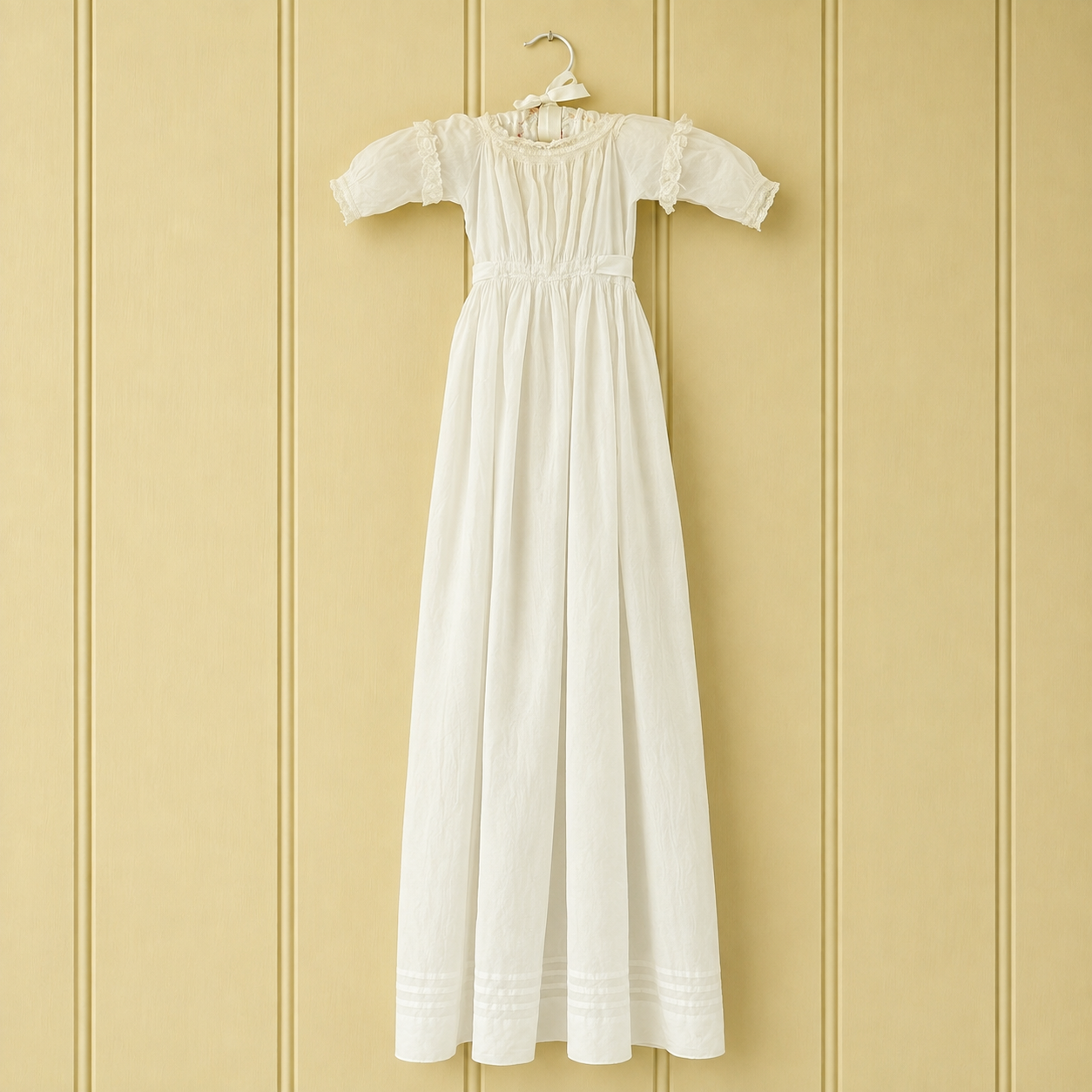 Antique Regency Christening Gown With Provenance English C 1800 AF
