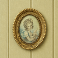 18th Century Engraving On Silk Portrait of Lady After Richard Cosway C 1780