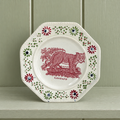 RARE 19th Century Child’s Nursery Ware Plate Leopard Big Cat C 1830