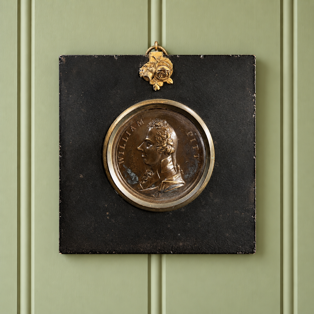 Georgian Commemorative Portrait Plaque William Pitt British PM C 1806