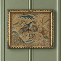18th Century Needlework Canvas Work Picture Peacock Fruits English C 1740 AF