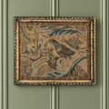 18th Century Canvas Work Needlework Peahen Bird English C 1740