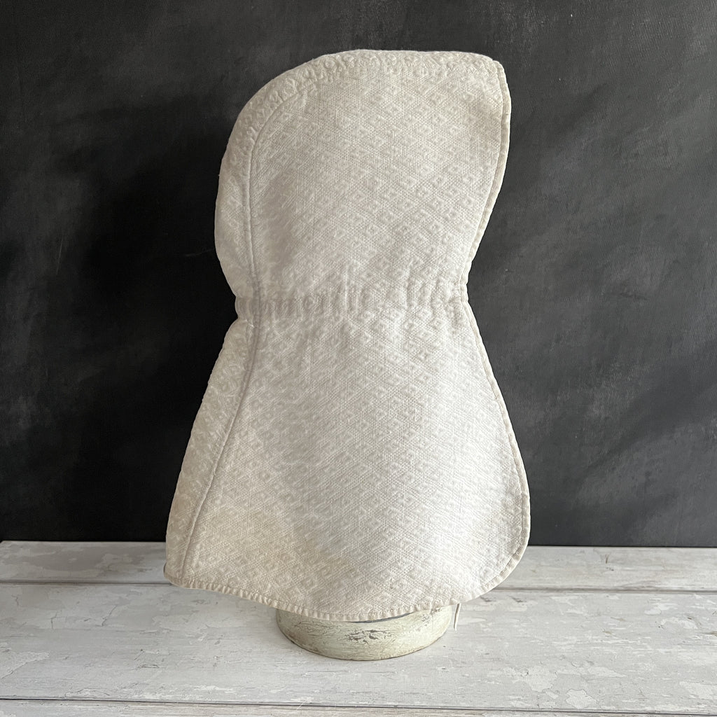 19th Century Childs Sun Bonnet Piqué Marcella Cotton Circa 1820