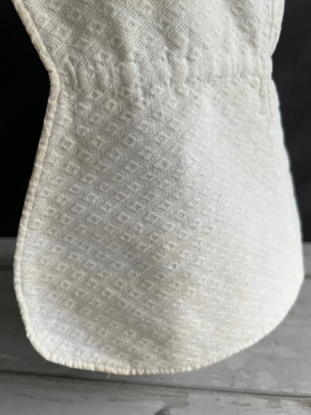 19th Century Childs Sun Bonnet Piqué Marcella Cotton Circa 1820