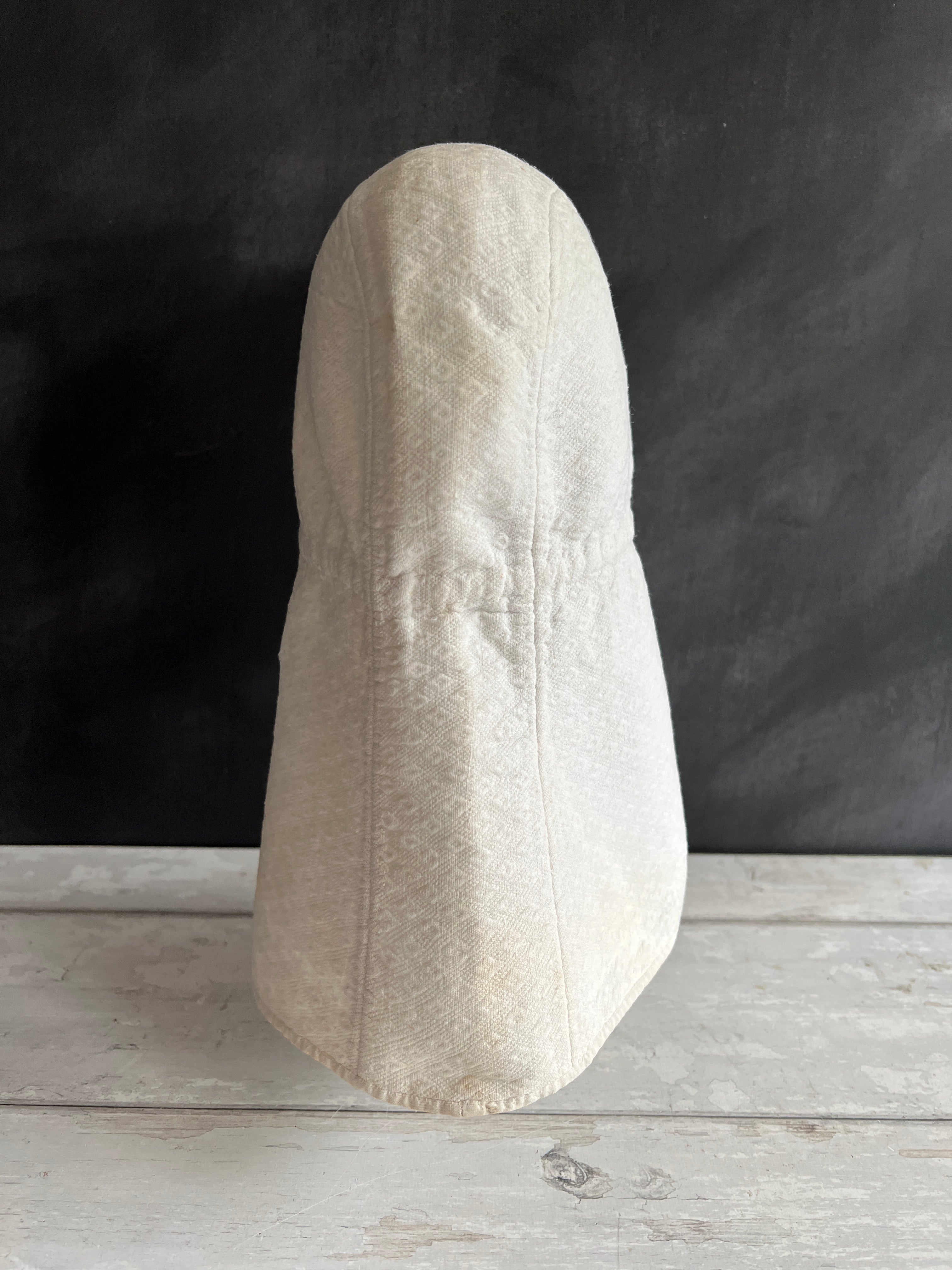 19th Century Childs Sun Bonnet Piqué Marcella Cotton Circa 1820