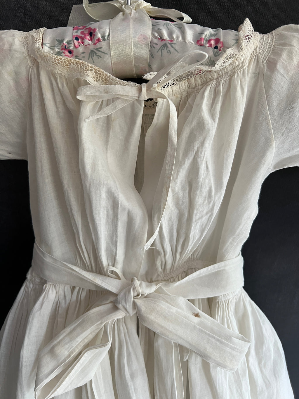 Antique Regency Christening Gown With Provenance English C 1800 AF