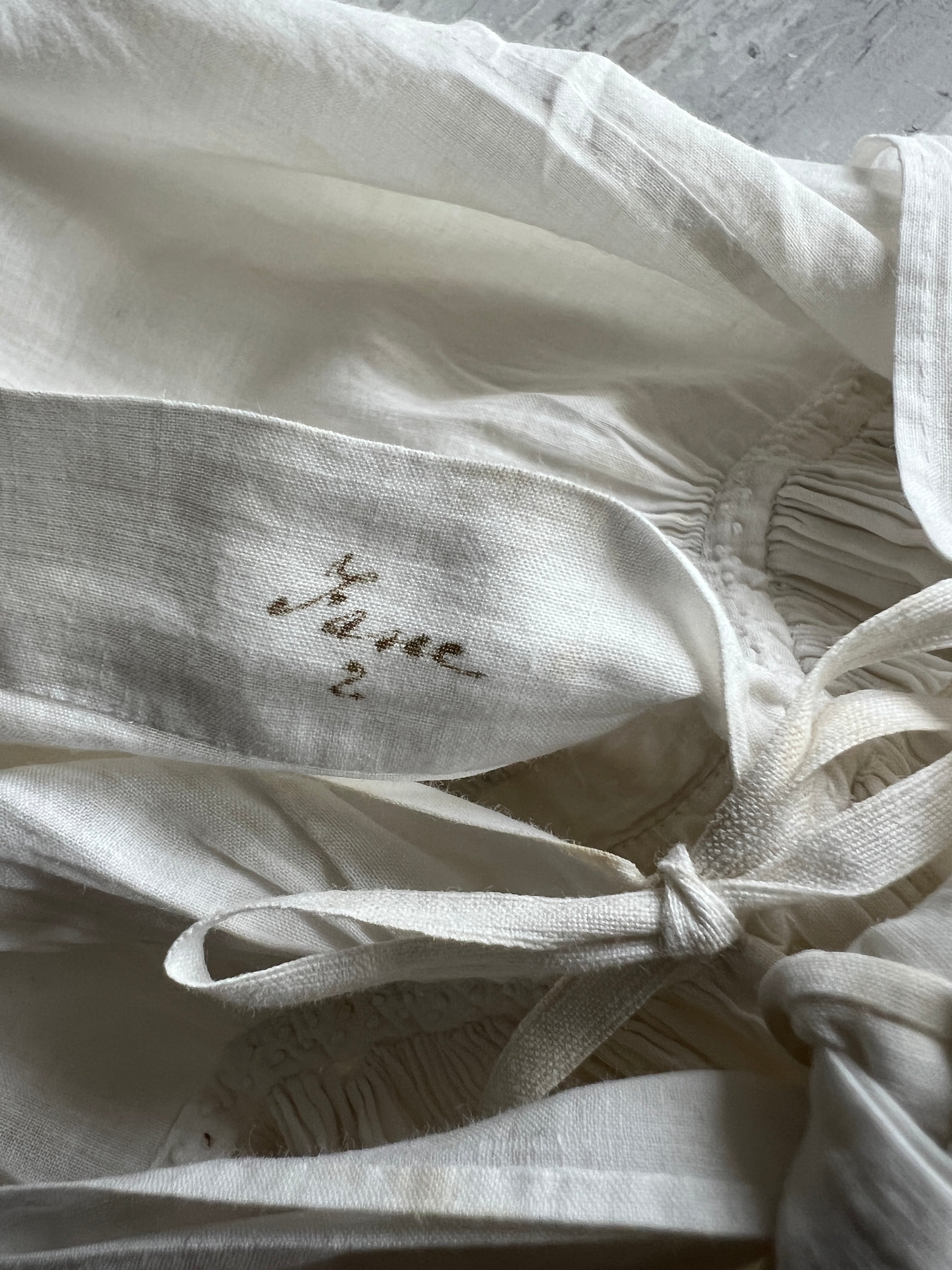 Antique Regency Christening Gown With Provenance English C 1800 AF