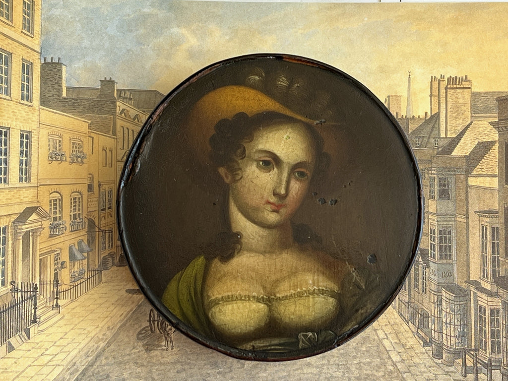 Snuff Box Stobwasser Quality Titled Angelika In Red Script C 1820