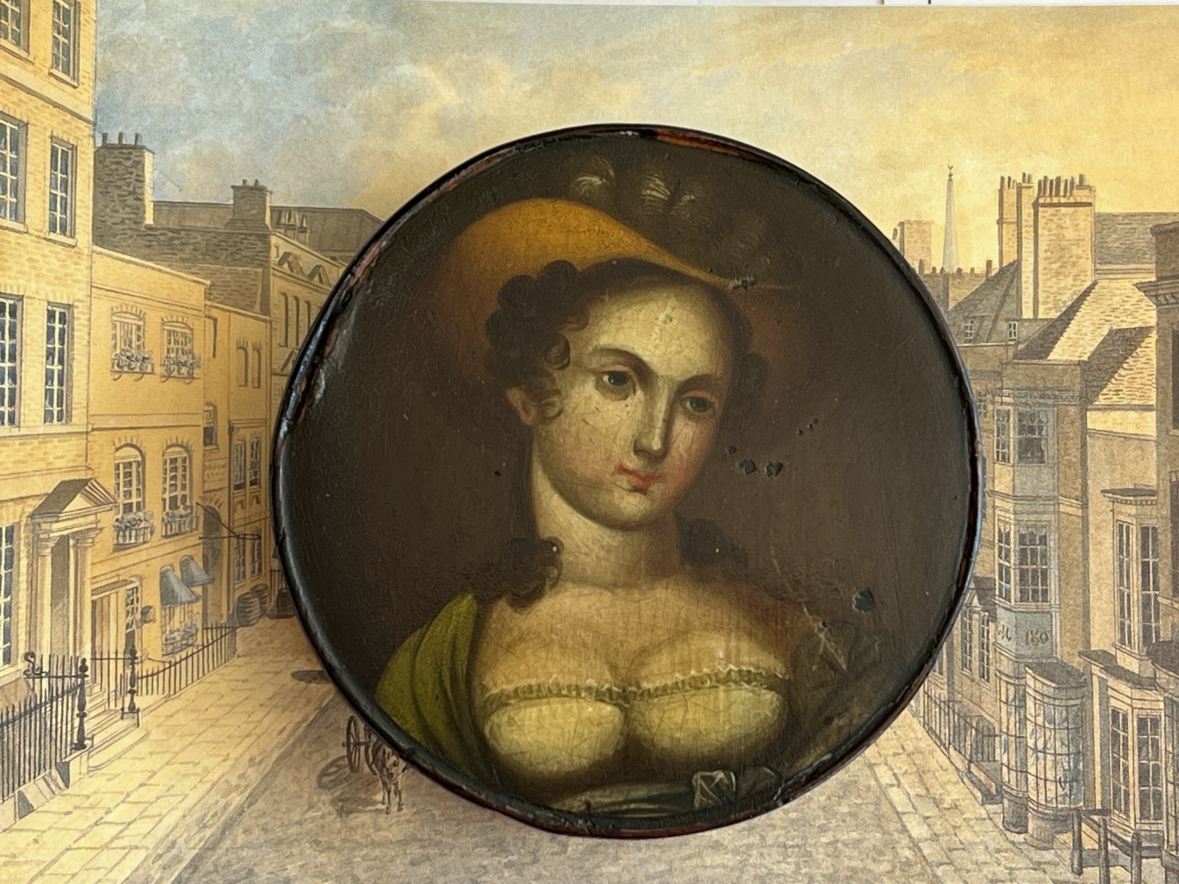 Snuff Box Stobwasser Quality Titled Angelika In Red Script C 1820