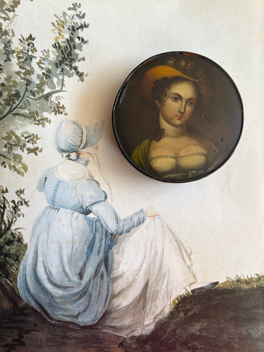 Snuff Box Stobwasser Quality Titled Angelika In Red Script C 1820