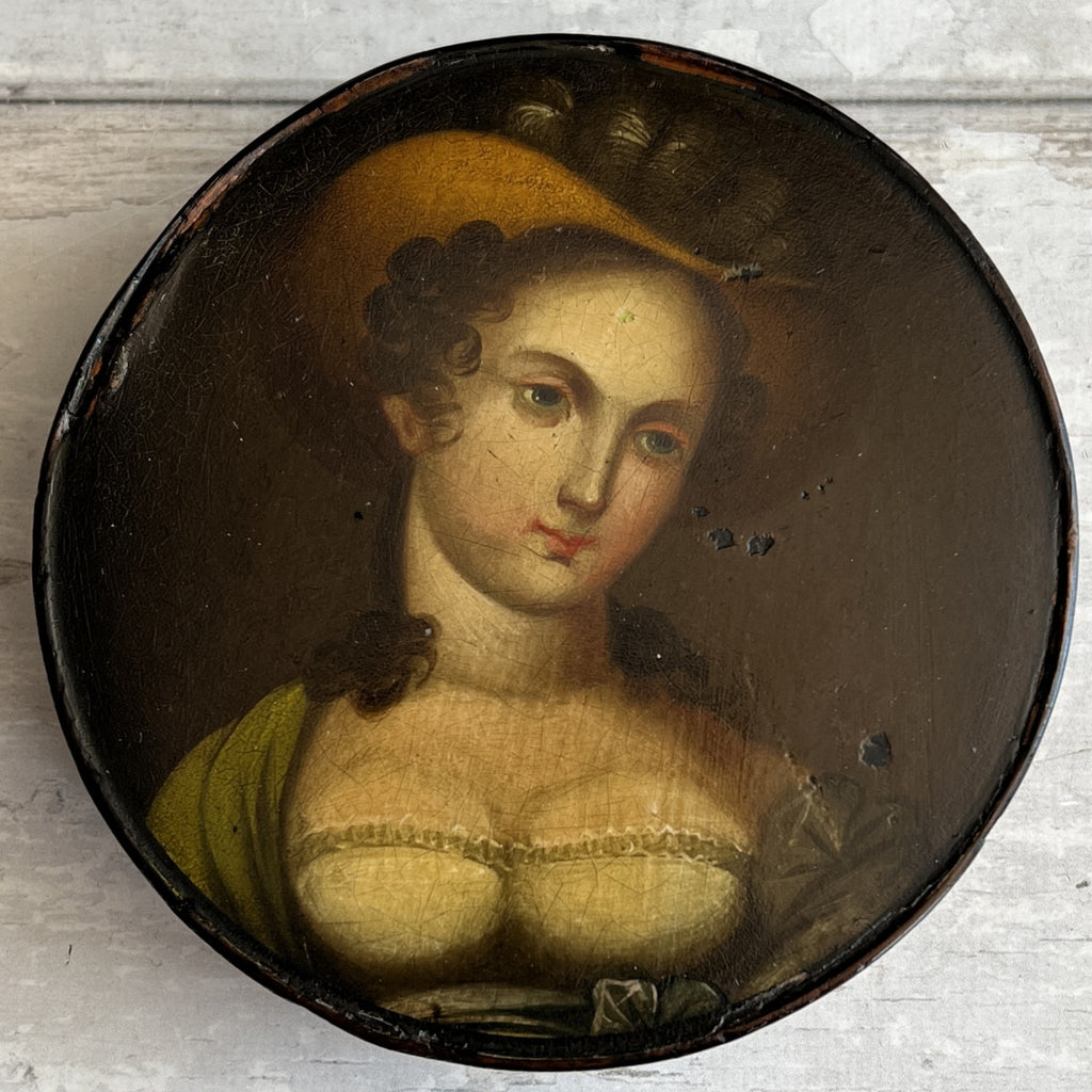 Snuff Box Stobwasser Quality Titled Angelika In Red Script C 1820
