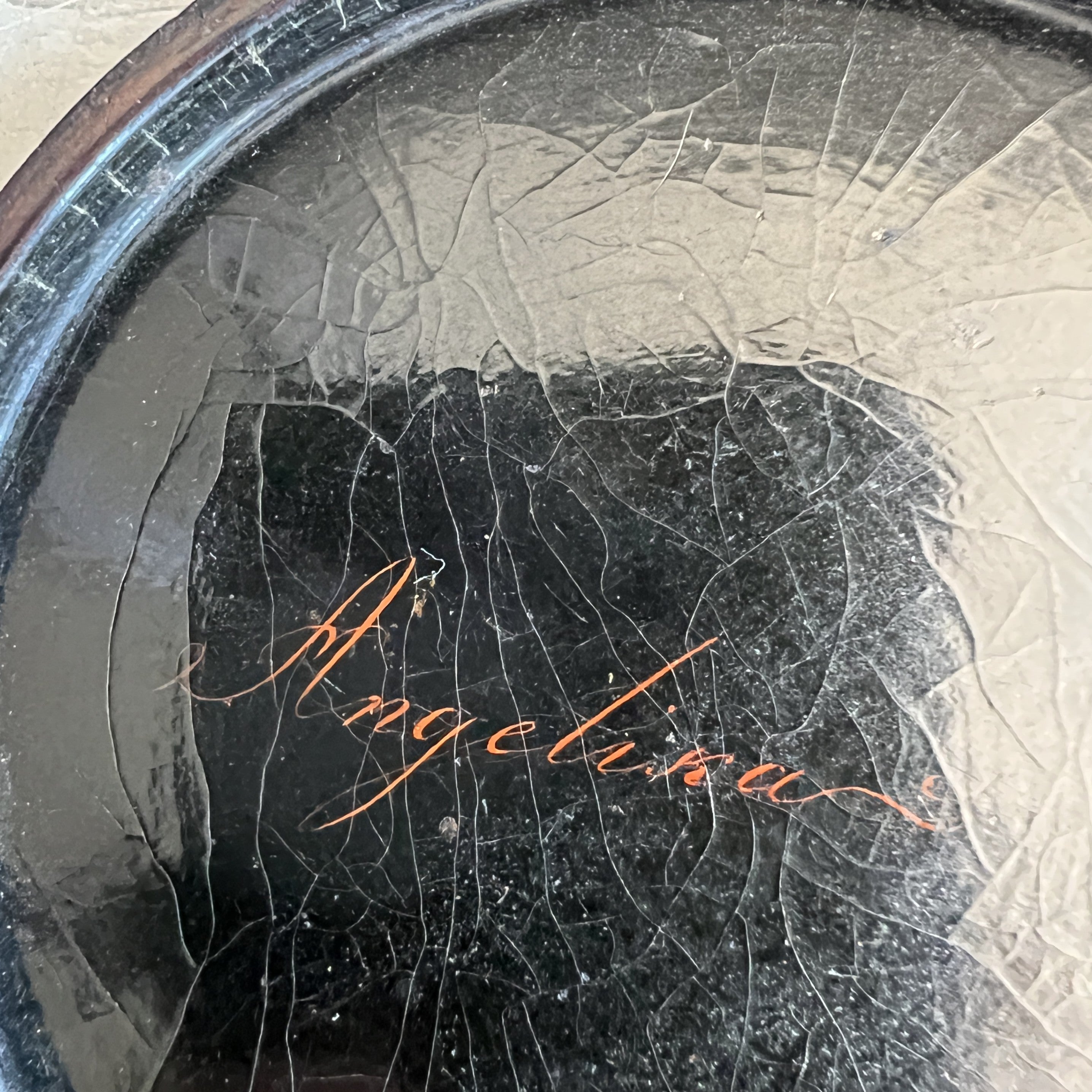 Snuff Box Stobwasser Quality Titled Angelika In Red Script C 1820