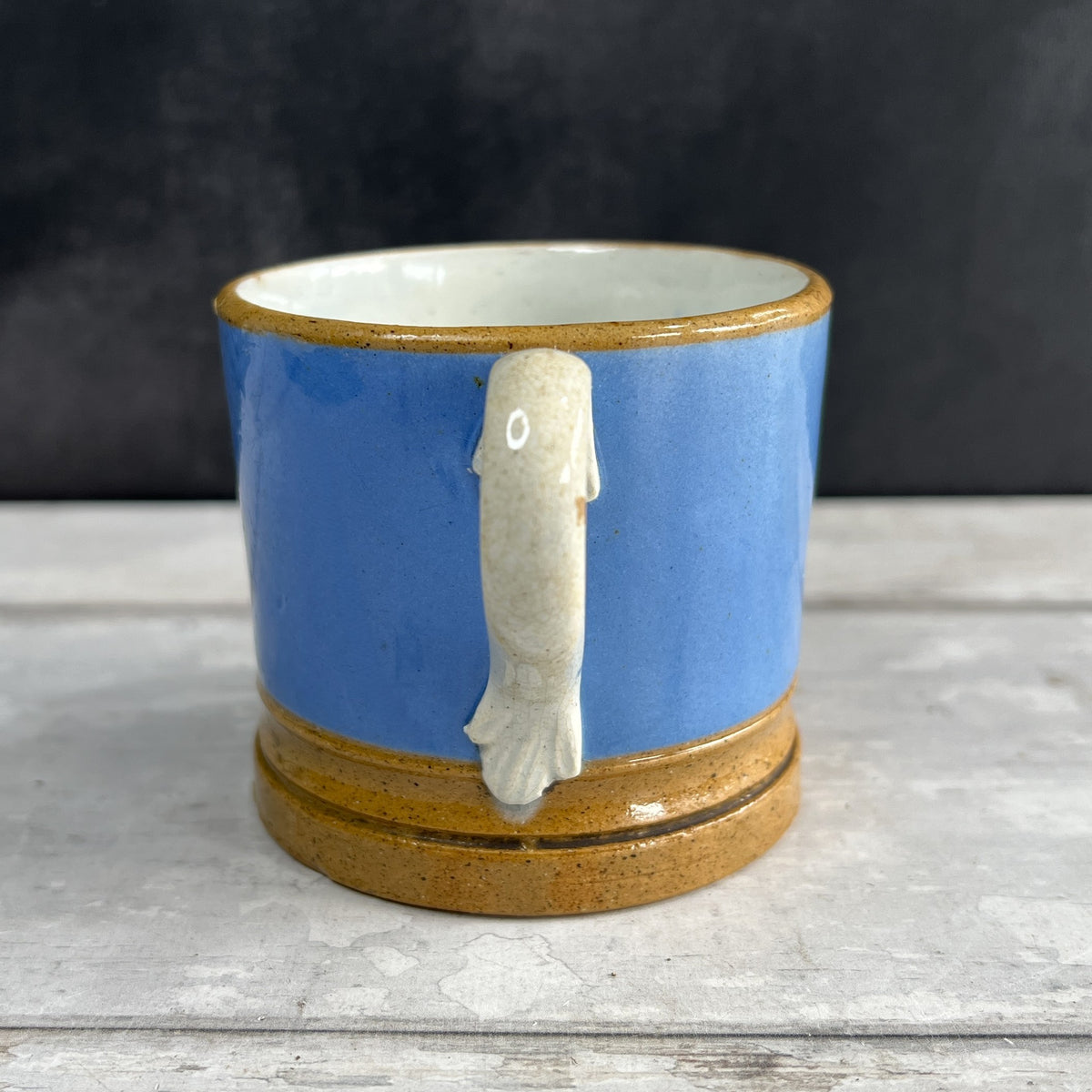 19th Century Child’s Nursery Ware Mug A Present For Ann Blue C 1820 Rare