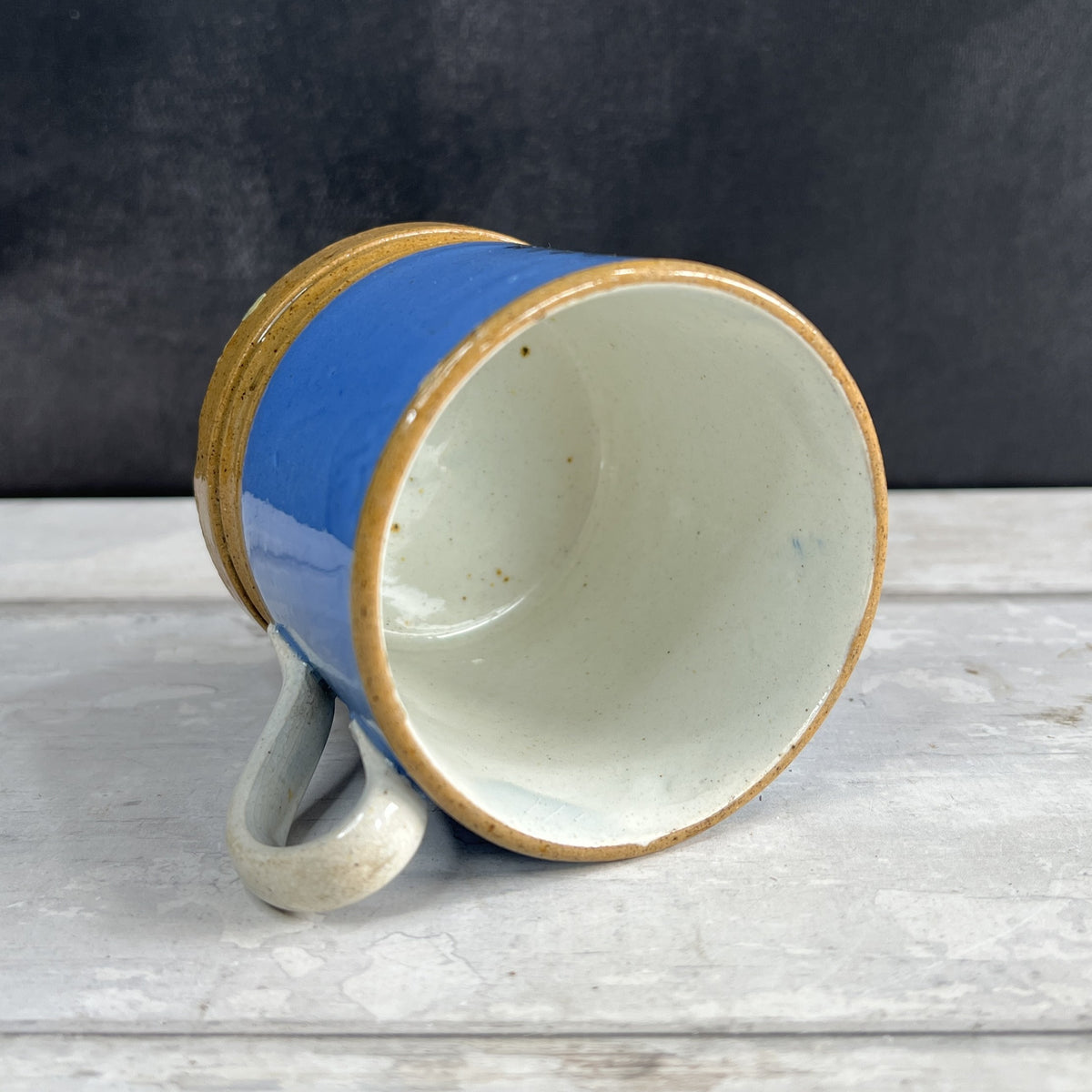19th Century Child’s Nursery Ware Mug A Present For Ann Blue C 1820 Rare