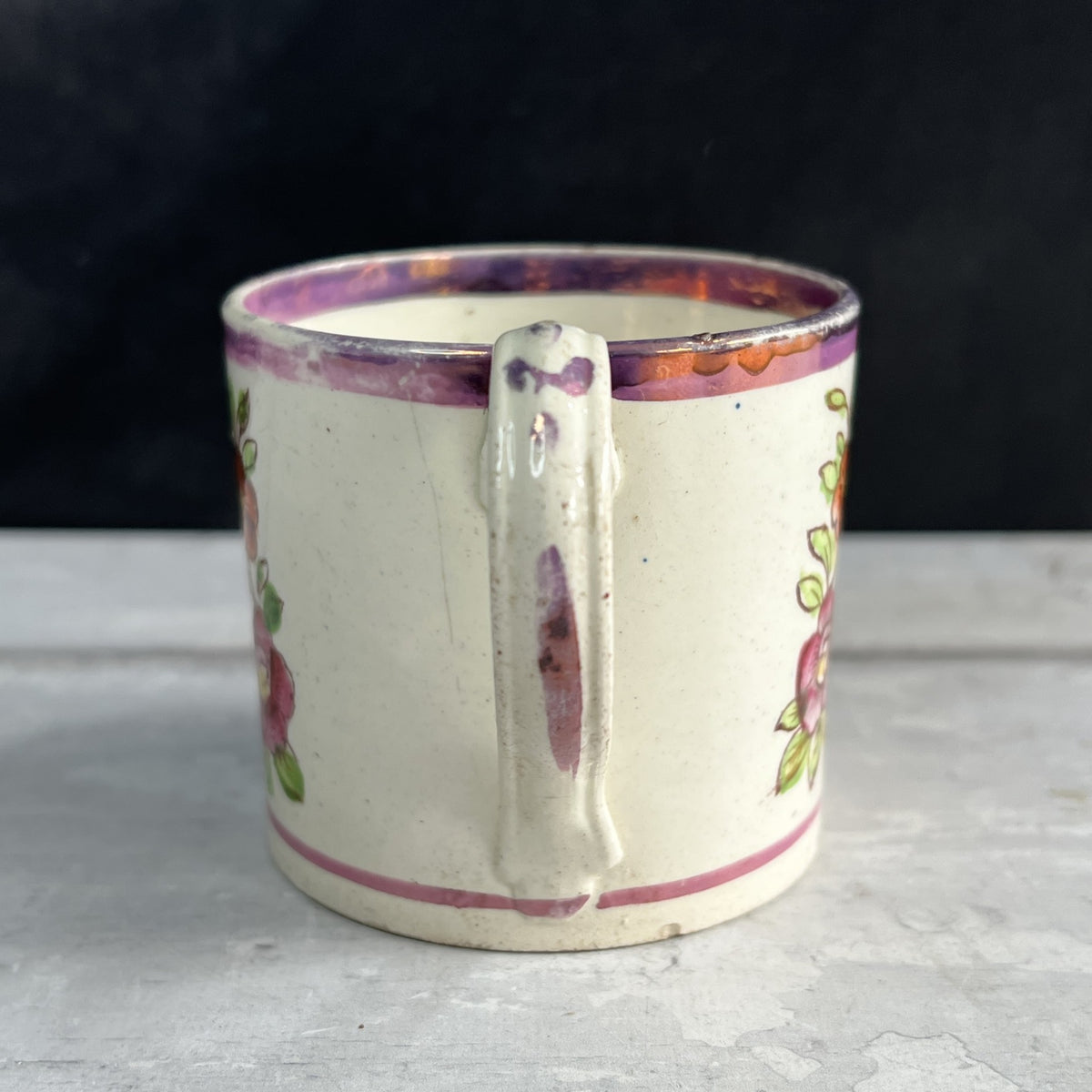 19th Century Childs Nursery Ware Mug Lustre Ware Religious C 1820