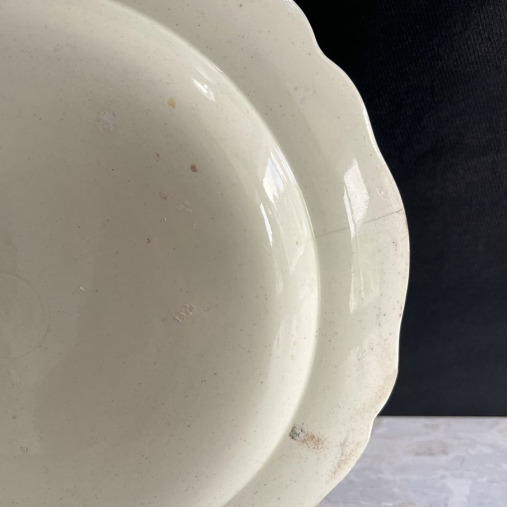 Antique 18th Century English Creamware Ship Plate Neale And Co Floral AF