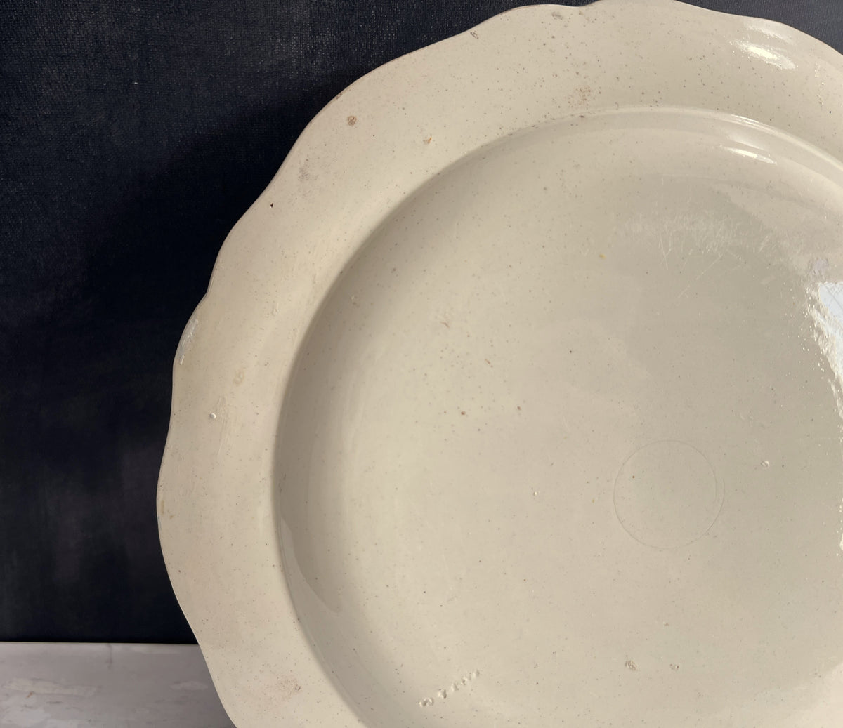 Antique 18th Century English Creamware Ship Plate Neale And Co Floral AF
