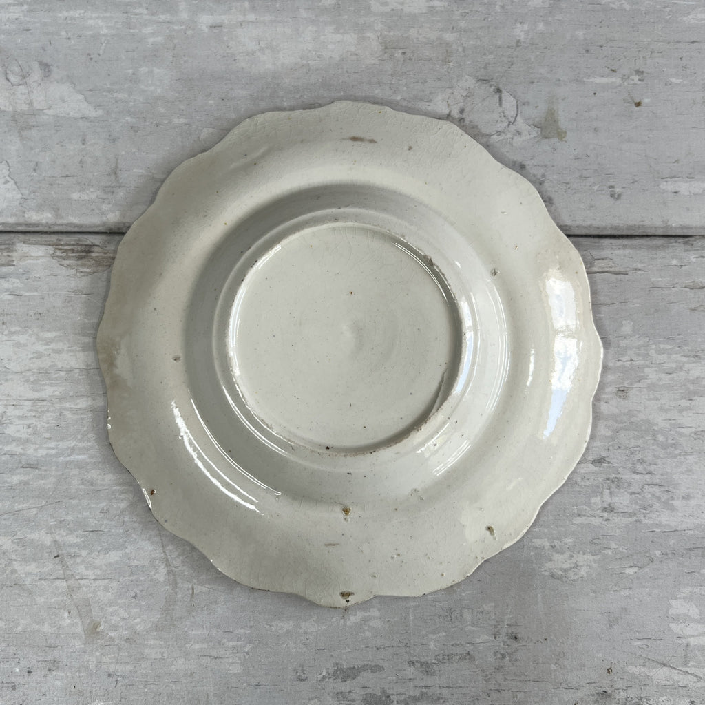 Rare 19th Century Childs Nursery Ware Plate Obedience Lustre Ware C 1830