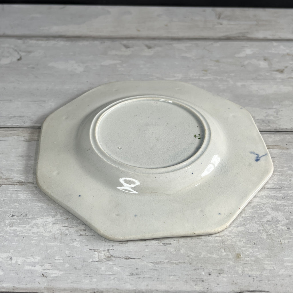 RARE 19th Century Child’s Nursery Ware Plate Leopard Big Cat C 1830