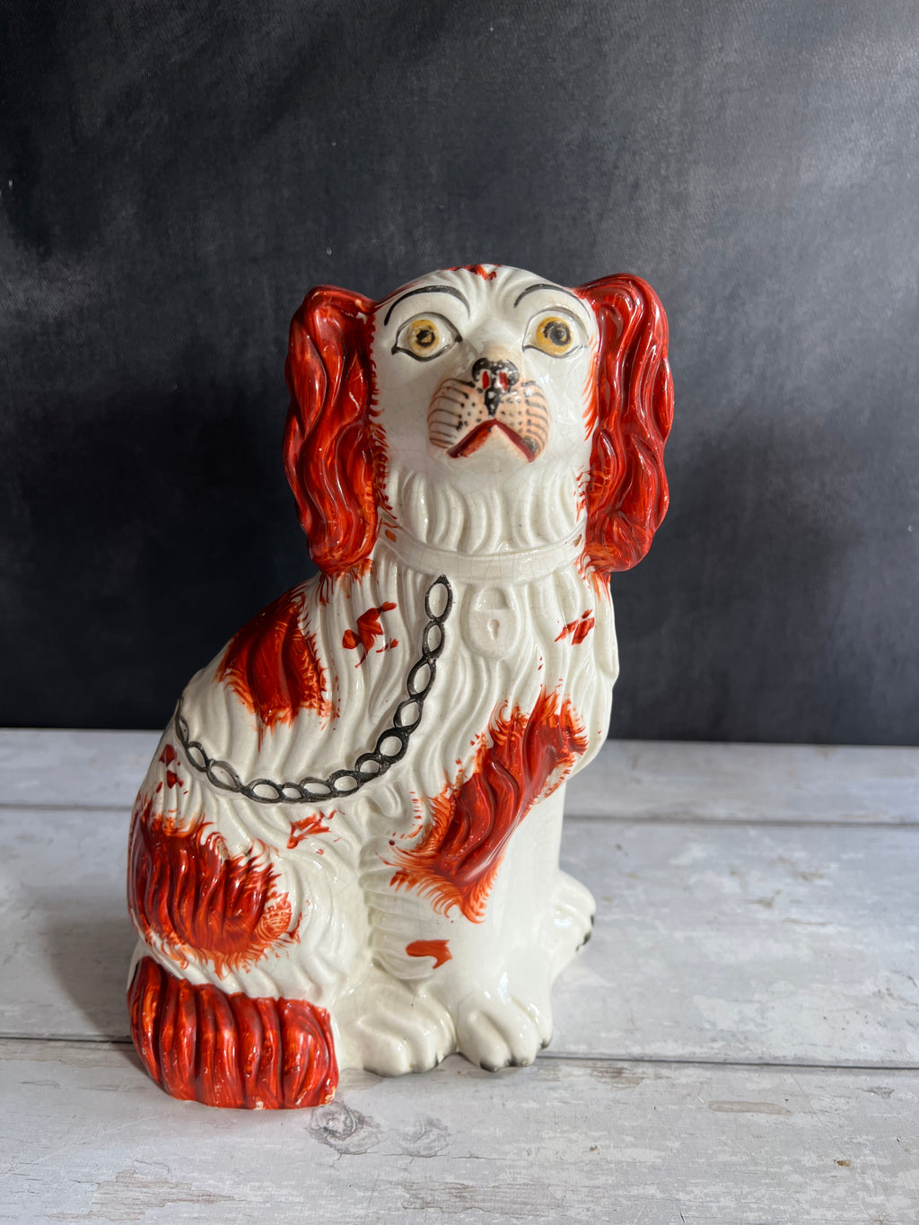 19th Century Genuine Victorian Pair of Brown And White Spaniels Dogs NO3 C 1870
