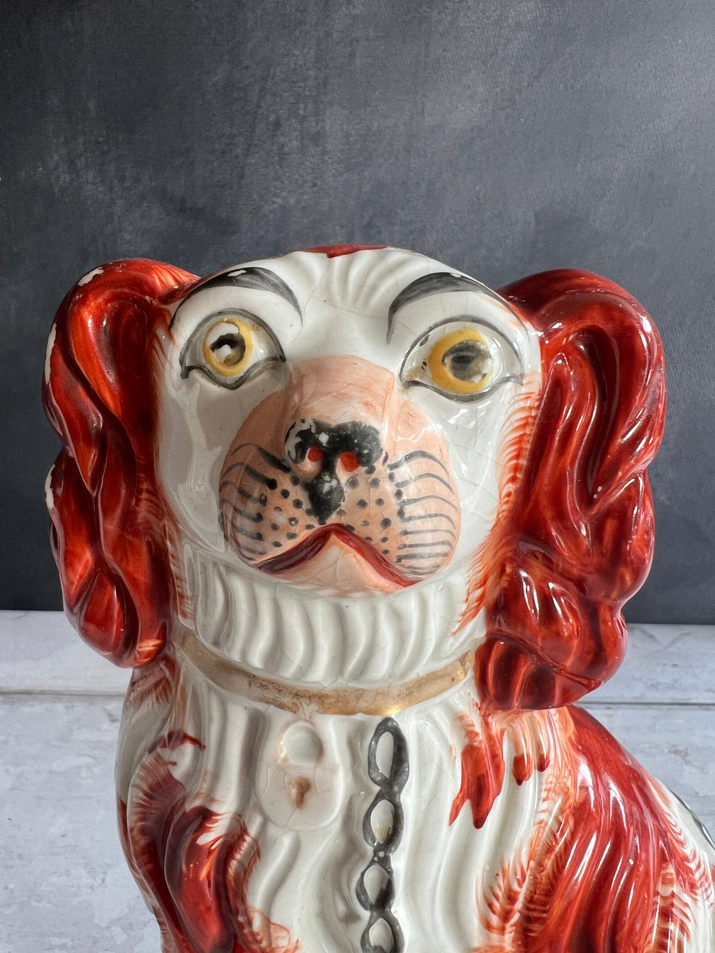 19th Century Genuine Victorian Pair of Brown And White Spaniels Dogs NO3 C 1870