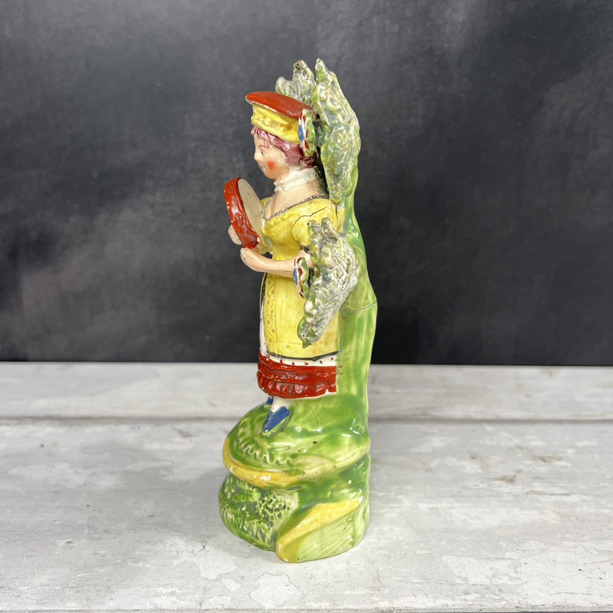 Early 19th Century Staffordshire Figure Show Woman Musician C 1800 AF Ex Oliver Sutton Antiques