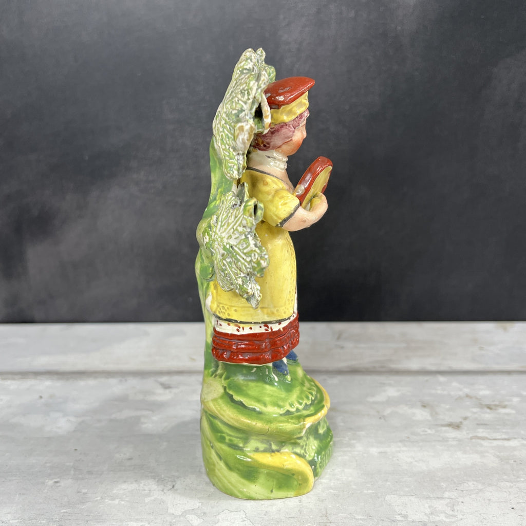 Early 19th Century Staffordshire Figure Show Woman Musician C 1800 AF Ex Oliver Sutton Antiques
