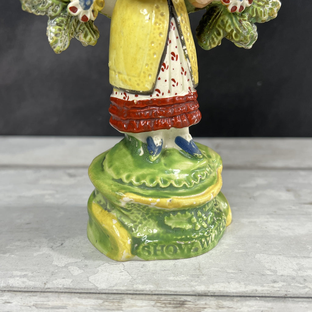 Early 19th Century Staffordshire Figure Show Woman Musician C 1800 AF Ex Oliver Sutton Antiques