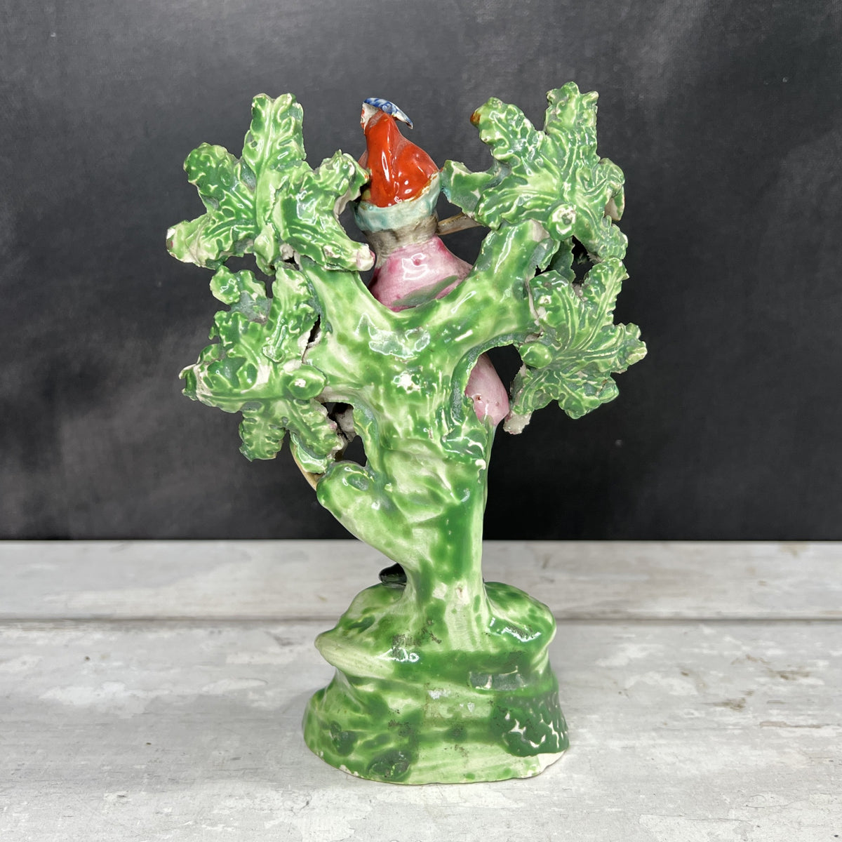 Early 19th Century Staffordshire Figure Showman Musician Floral Bocage C 1800