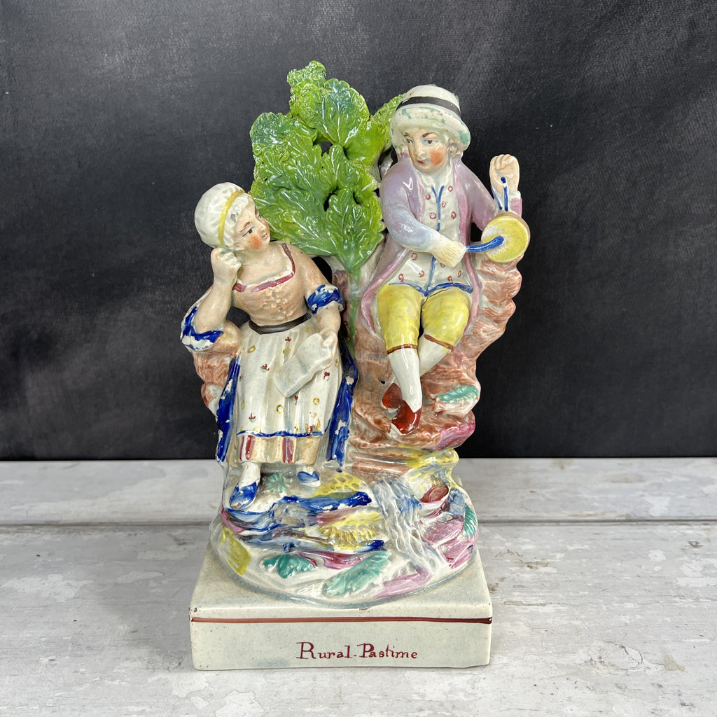 Early 19th Century Staffordshire Figure Rural Pastime Lady Reading Ralph Wood C 1800