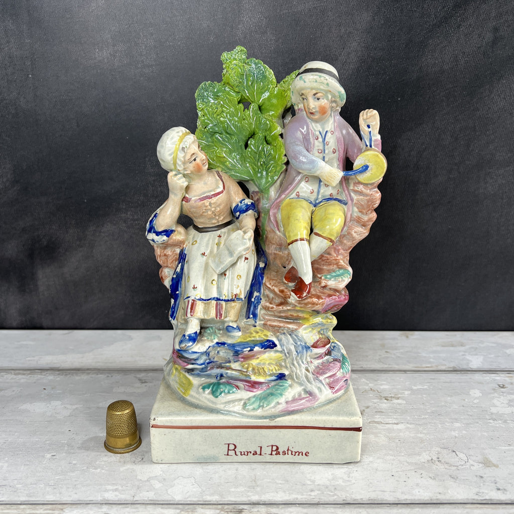 Early 19th Century Staffordshire Figure Rural Pastime Lady Reading Ralph Wood C 1800