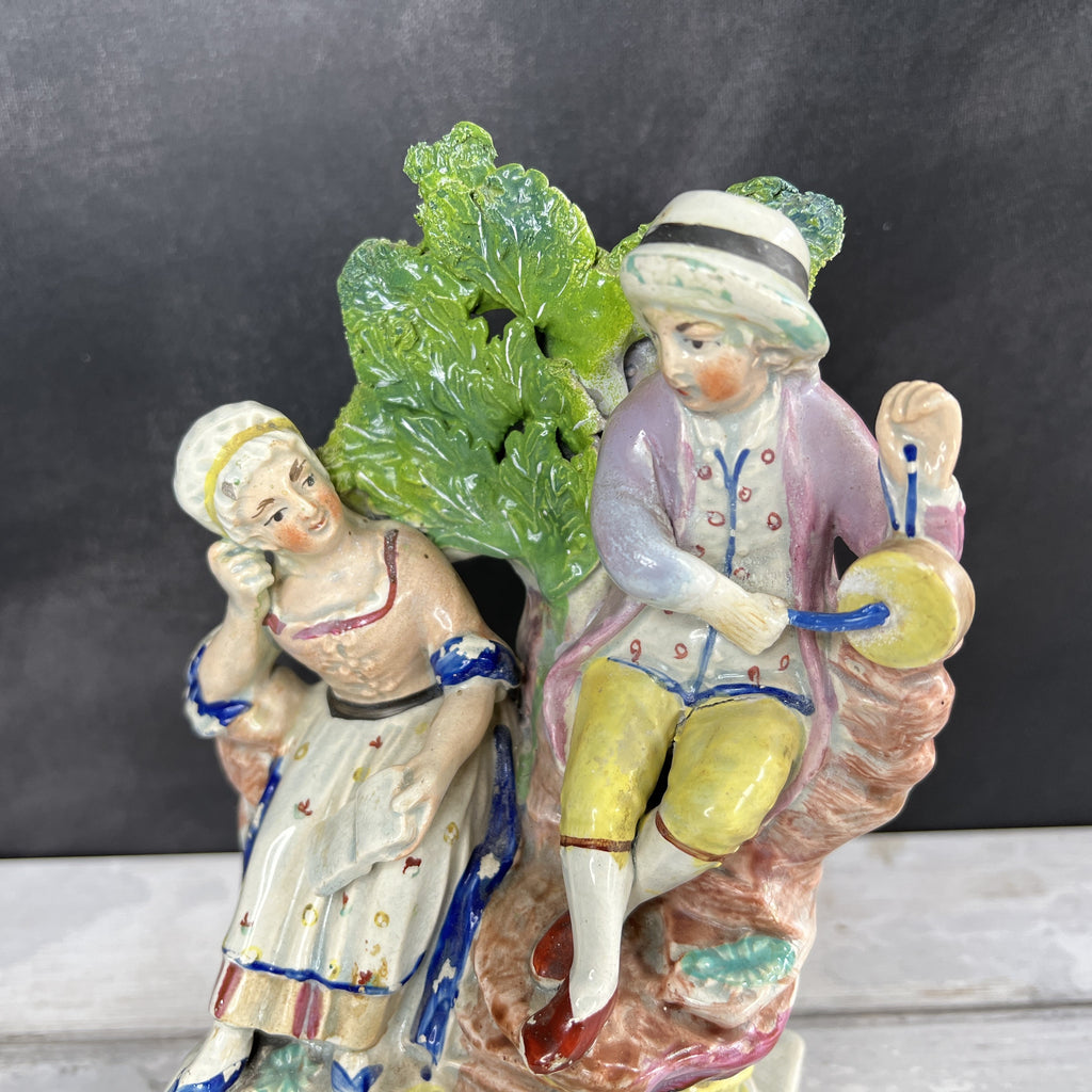Early 19th Century Staffordshire Figure Rural Pastime Lady Reading Ralph Wood C 1800