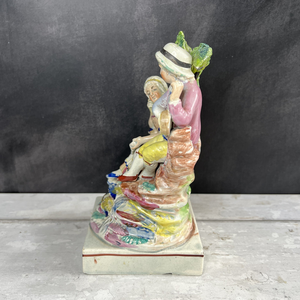 Early 19th Century Staffordshire Figure Rural Pastime Lady Reading Ralph Wood C 1800