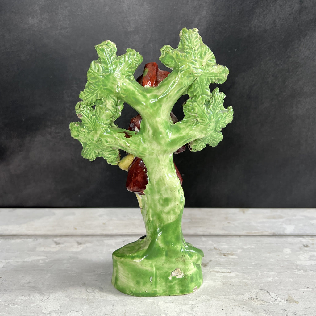 Early 19th Century Staffordshire Figure Piping Shepherd Floral Bocage C 1800