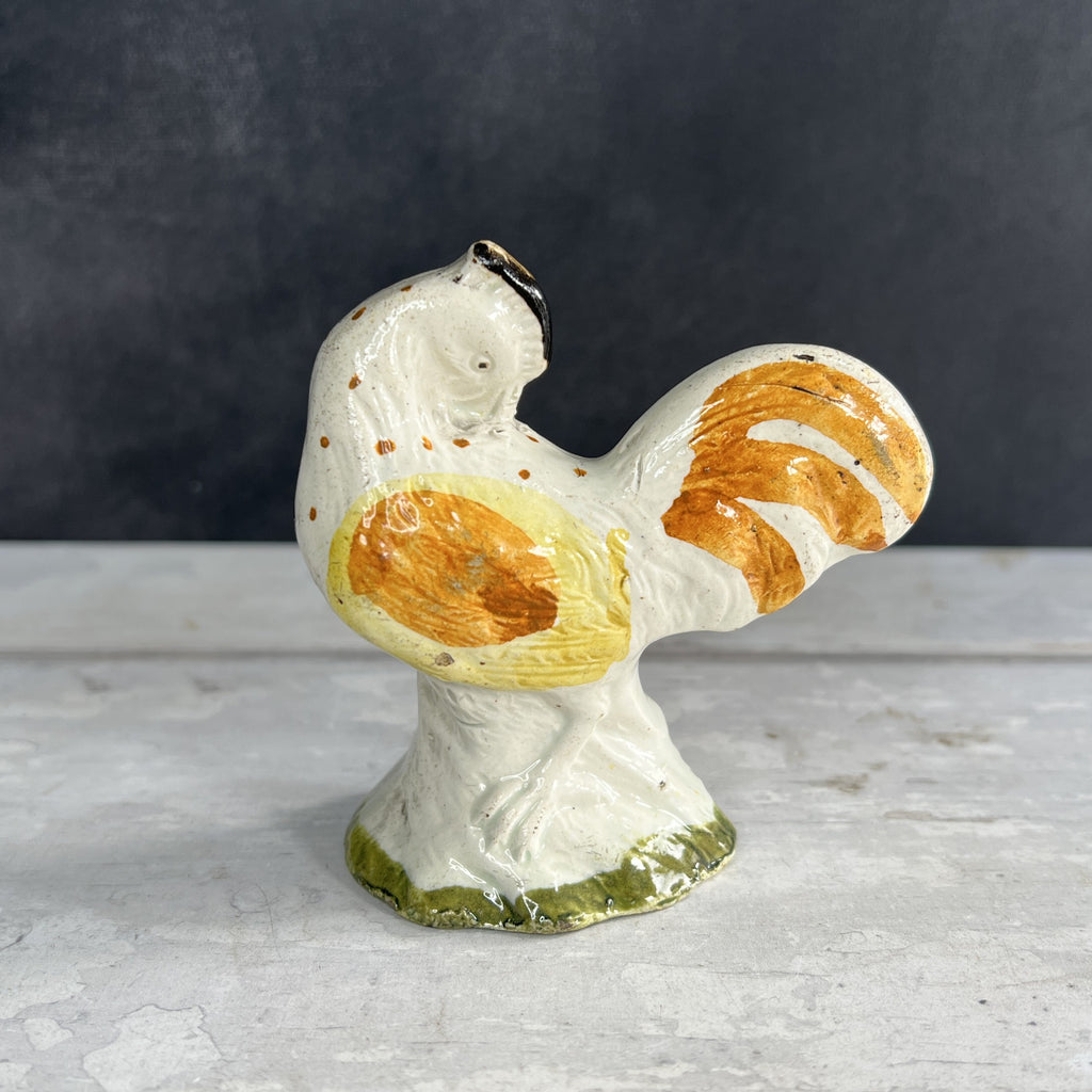 RARE 18th Century Staffordshire Figure Cockerel Chicken Prattware C 1790