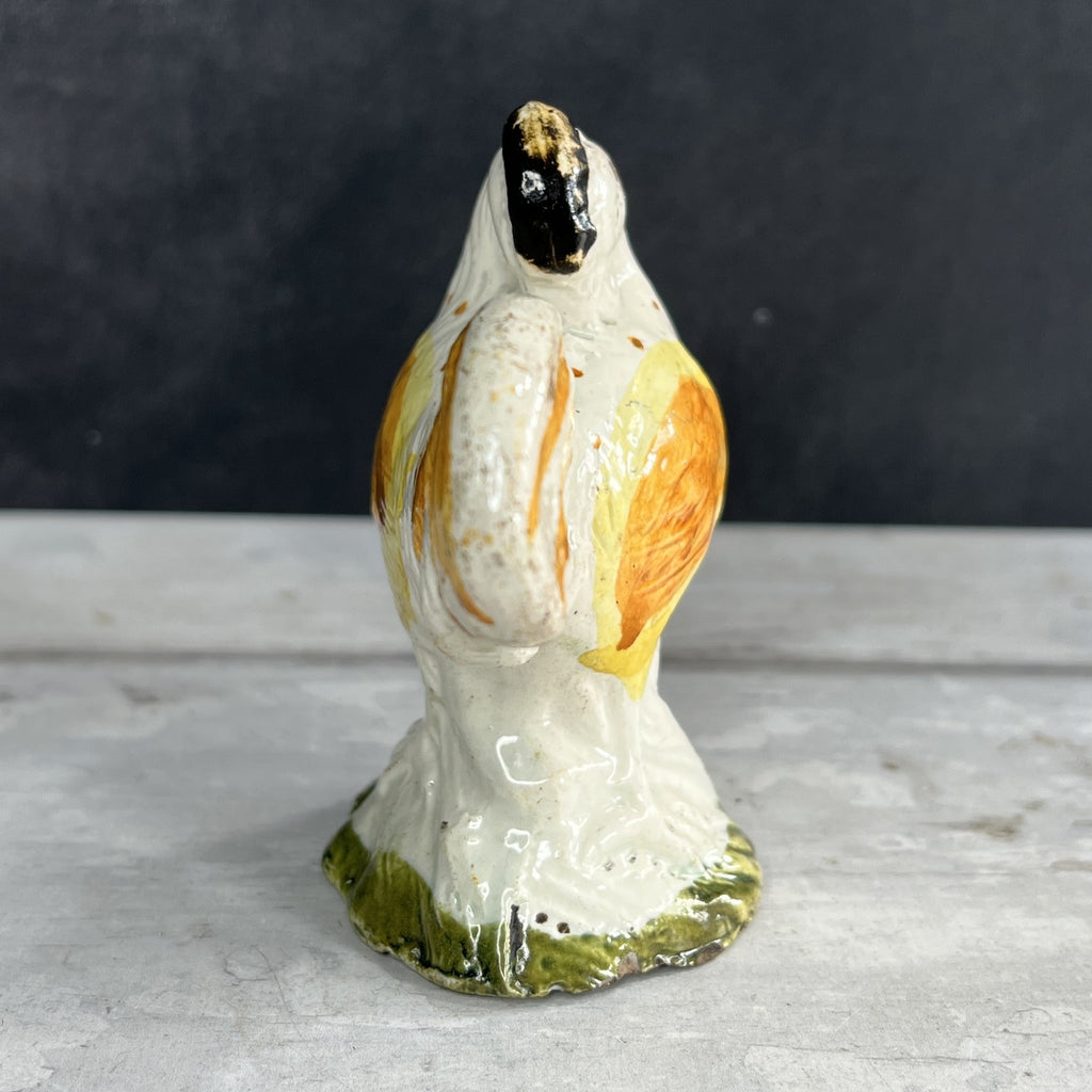 RARE 18th Century Staffordshire Figure Cockerel Chicken Prattware C 1790