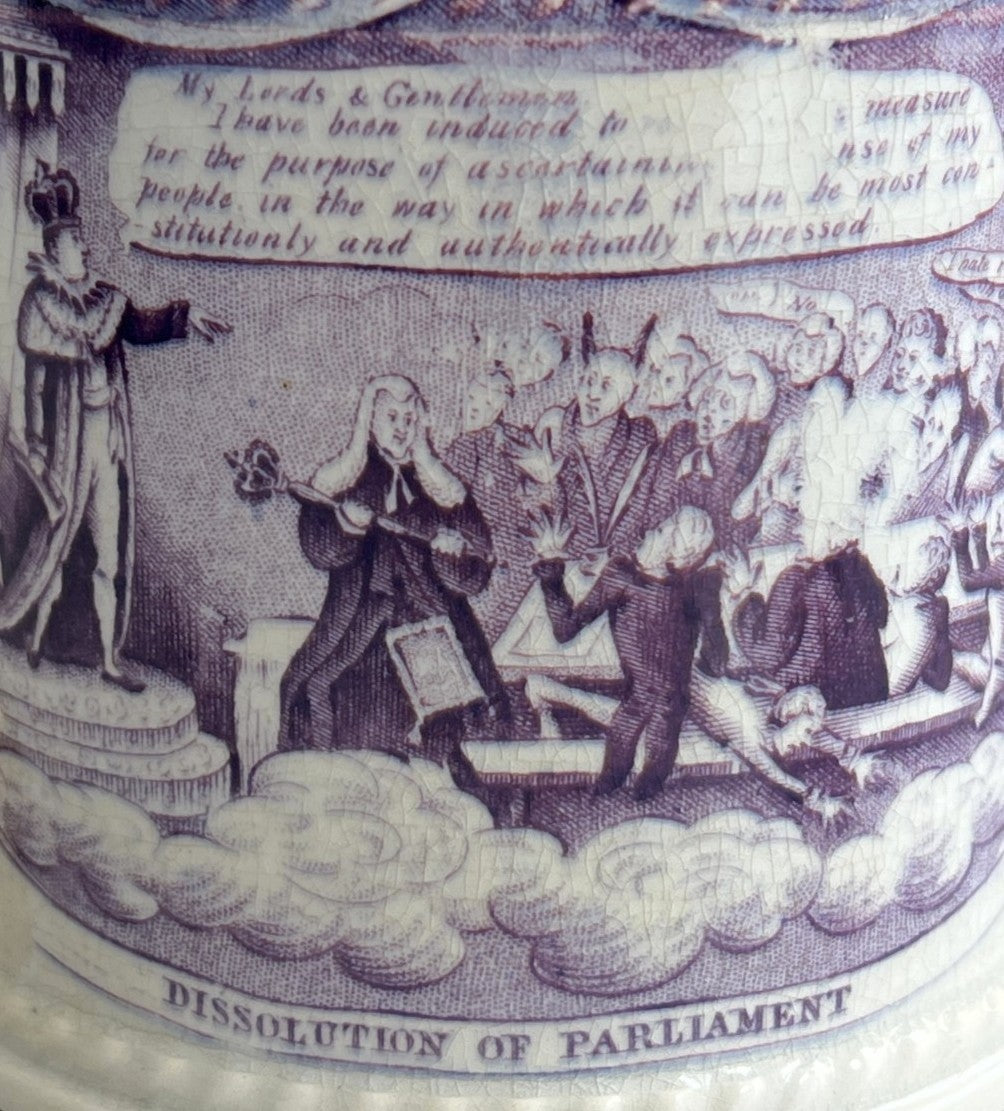 Antique Reform Mug King William IV Dissolution of Parliament Kings 1832