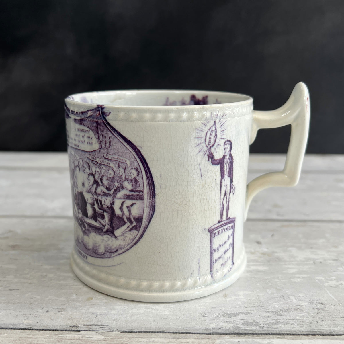 Antique Reform Mug King William IV Dissolution of Parliament Kings 1832