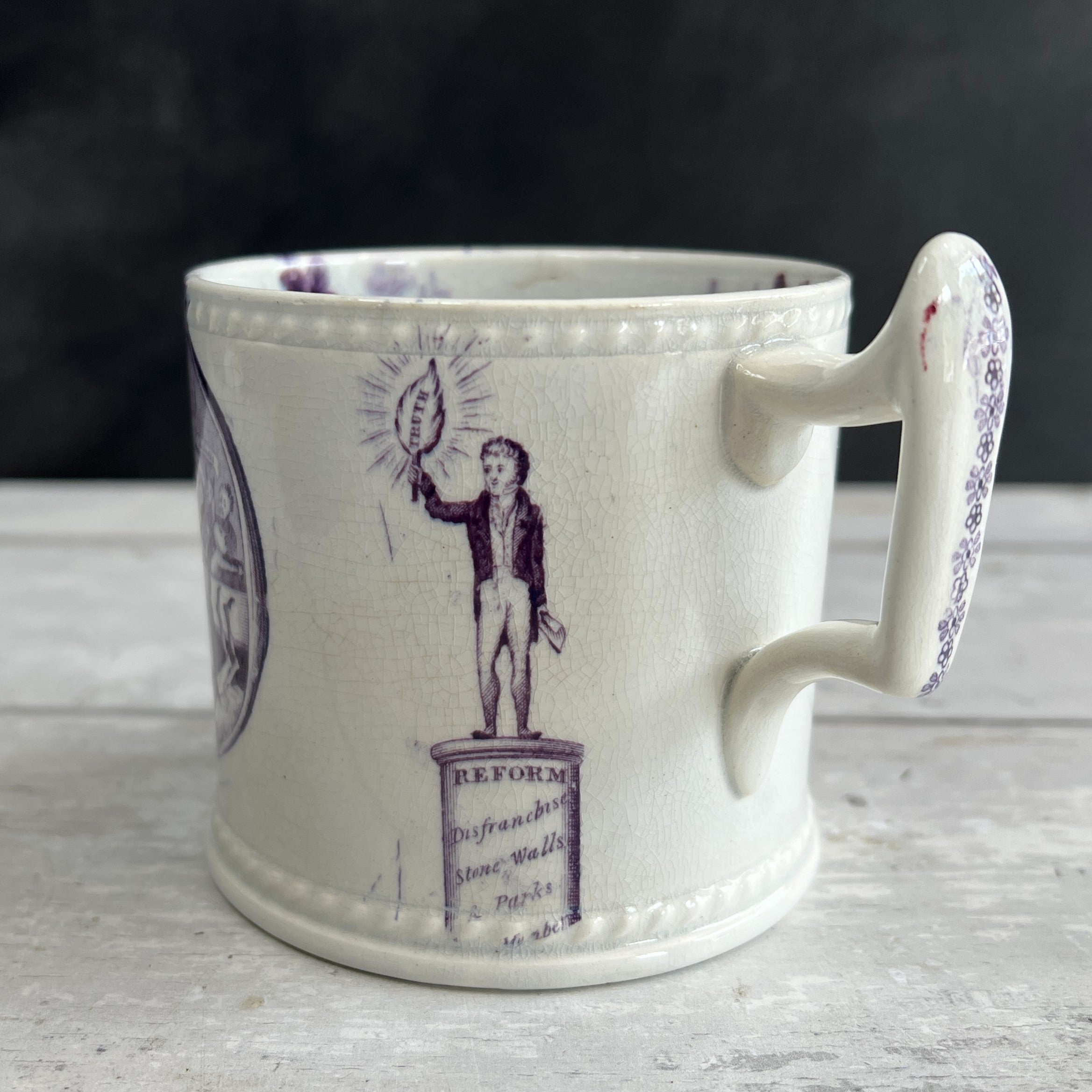 Antique Reform Mug King William IV Dissolution of Parliament Kings 1832