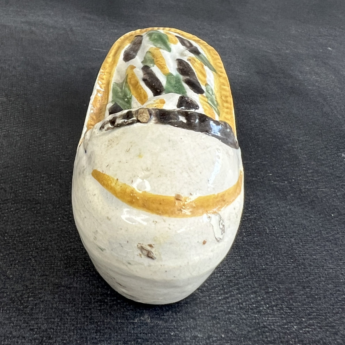 19th Century Prattware Pottery Cradle Circa 1800 AF