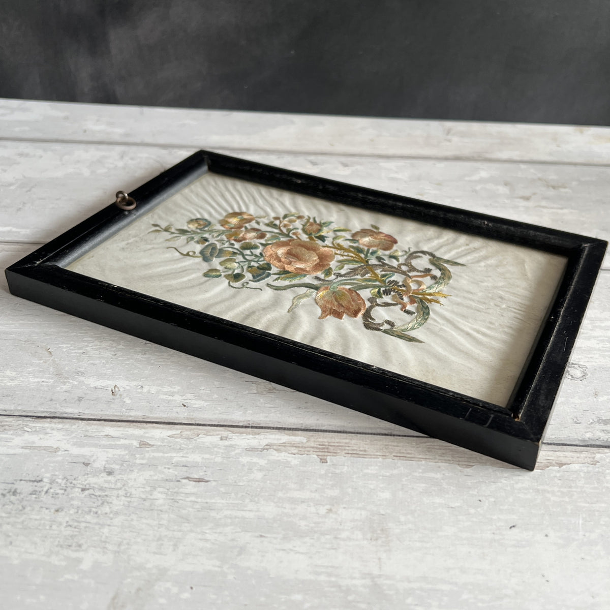18th Century Colifichet Embroidery On Paper Double Sided Neeedlework C 1780